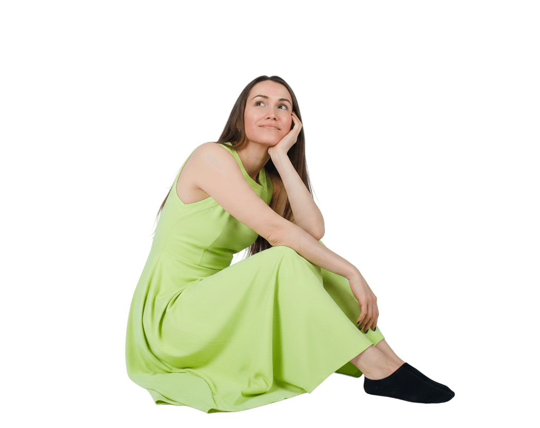 Woman reflecting on her cycle and hormone health